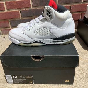 Jordan 5 Retro white Cement Boys